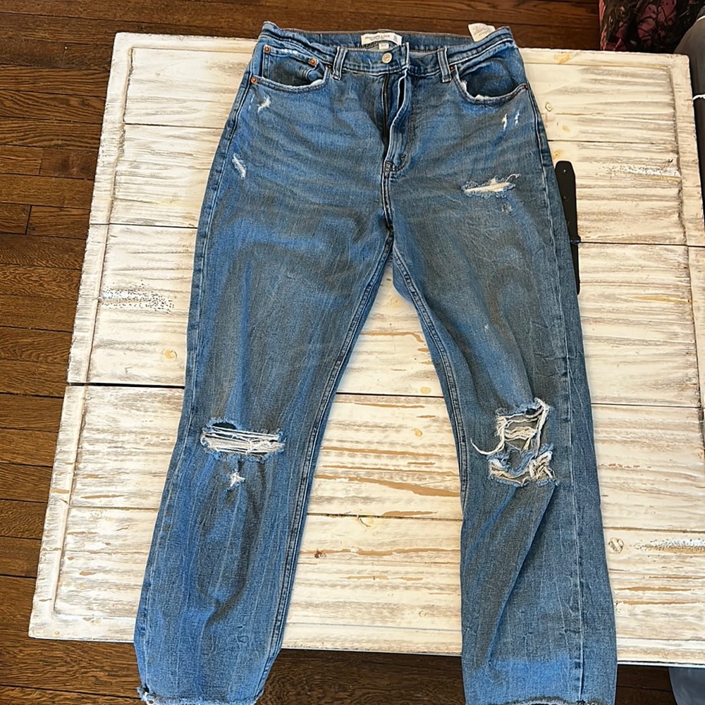 Abercrombie & fitch curve love the ankle straight ultra high rise